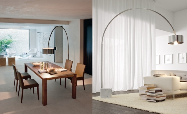 Lampă de podea din metal - cu soclu cu abajur cu design rotund - în sufrageria din sufragerie Lampă de podea metalică Lampă cu abajur Surse de lumină Sufragerie din sufragerie
