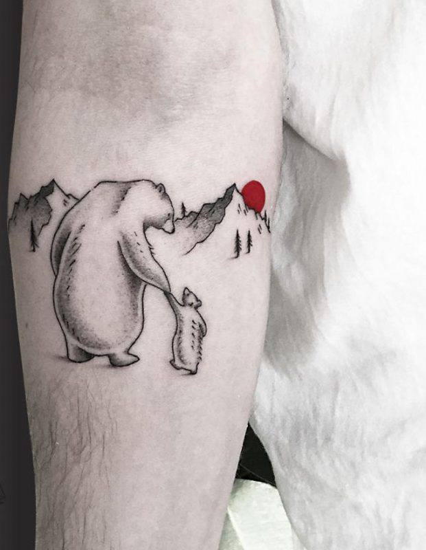 Tatuagens de mãe e filha