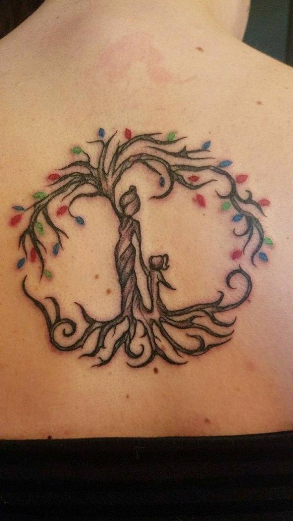 Tatuagens de mãe e filha