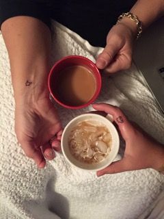 Tatuagens de mãe e filha