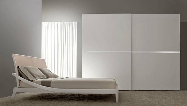 dulap modern uși glisante alb simplu OTTOEMEZZO masson-matitee