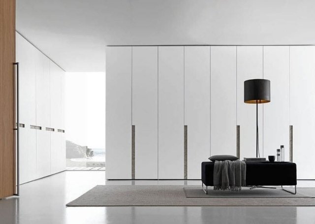 idei garderoba moderna linii albe presotto italia