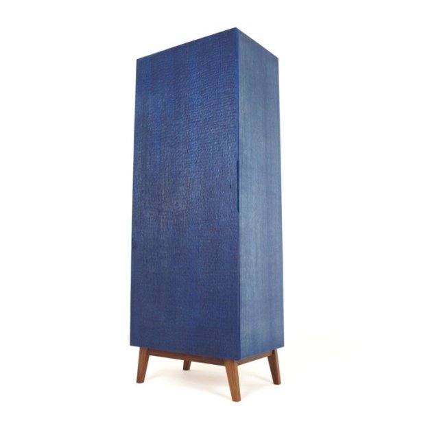 dulap de design modern lemn albastru înalt KUBRICK dare studio