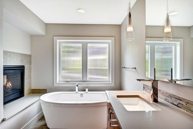 Idei lavoar cadă șemineu modern elegant