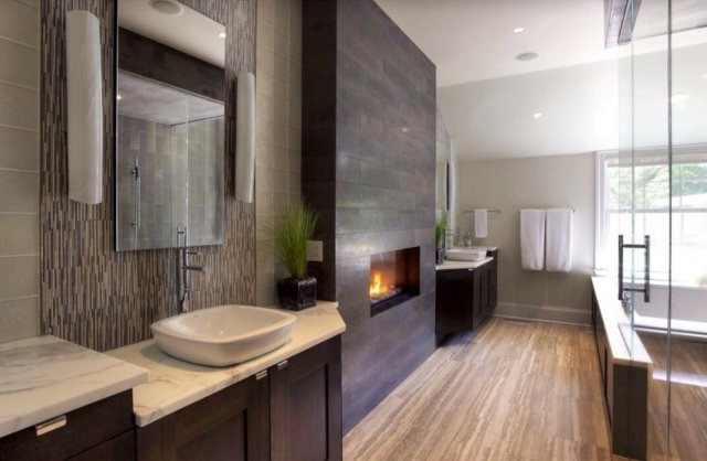 Pardoseală din șemineu granit din lemn de lăcustă neagră