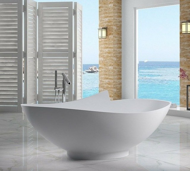 Baie natusrteinwand cadă independentă