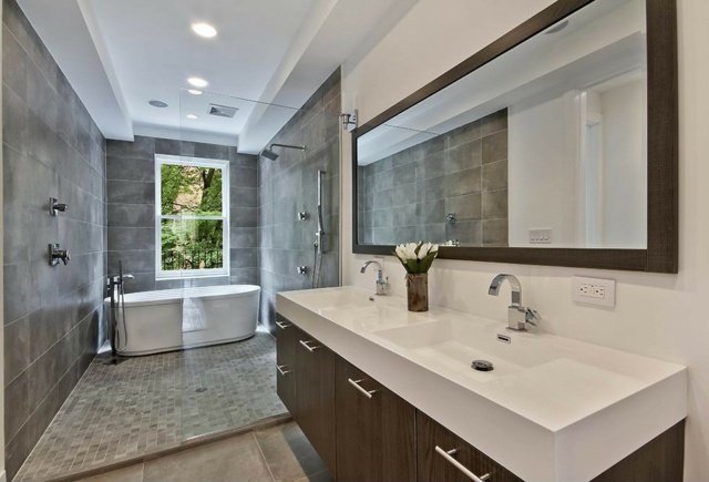 Dulapuri de bază cu faianță oglindă largă cadă de sine stătătoare