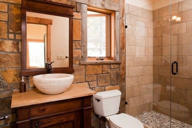 Lavoar rotund din lemn lavoar gresie