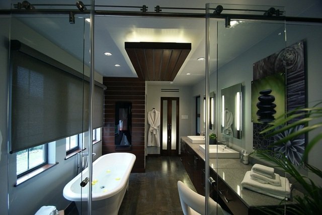 apartament modern îngust amenajat idei perete deco