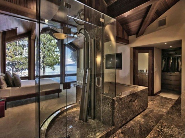 Dulap de perete din sticlă dormitor rustic rustic