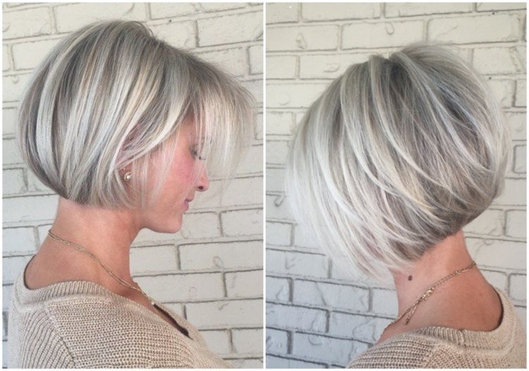 Bob cu lungimea bărbiei cu blond alb platinat