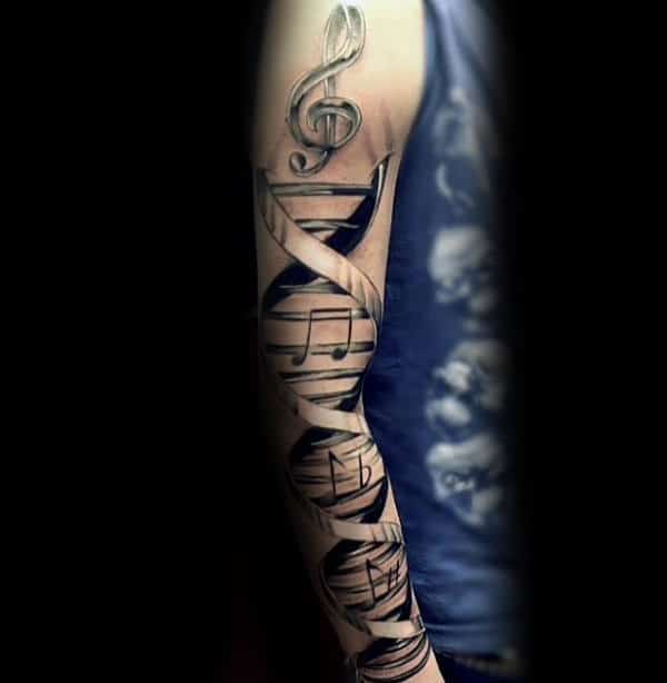 Tatoo glasbene note