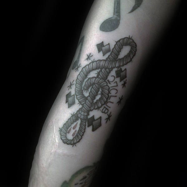 Tatoo glasbene note