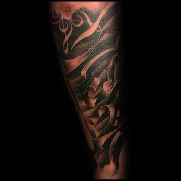 Tatoo glasbene note