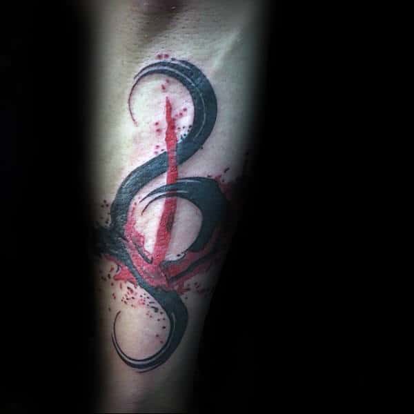 Tatoo glasbene note