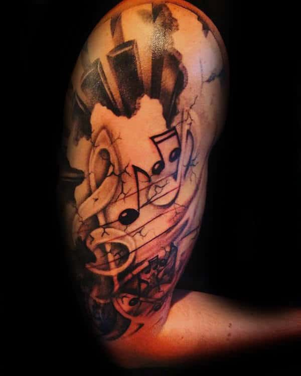 Tatoo glasbene note
