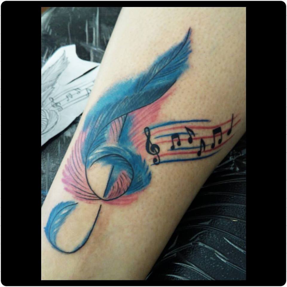 Tatoo glasbene note
