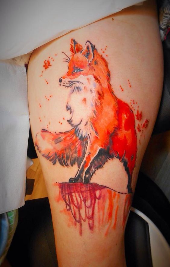 Disegno del tatuaggio della volpe