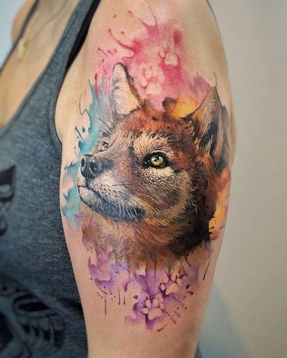 Disegno del tatuaggio della volpe