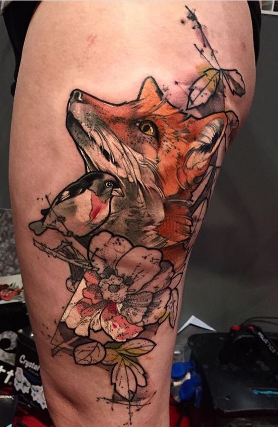 Disegno del tatuaggio della volpe