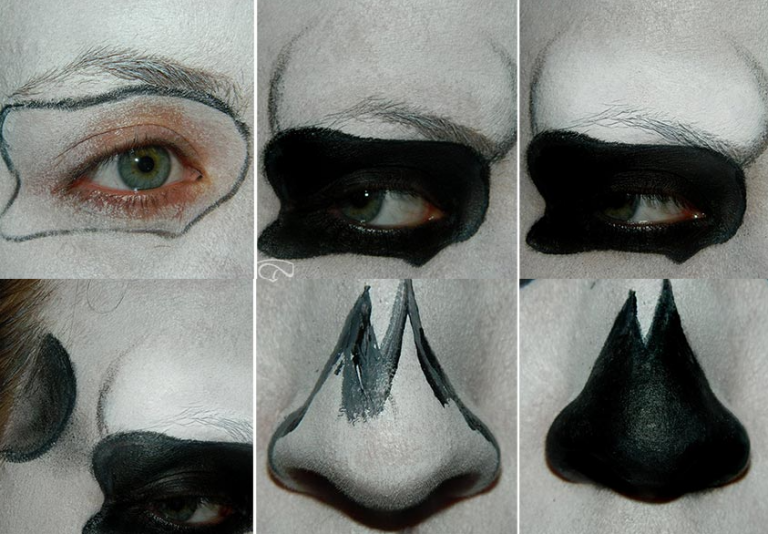 machiaj craniu femeie instrucțiuni simple