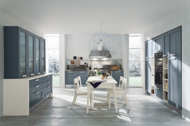 bucatarii vintage pardoseli din lemn dulapuri laminate design rural