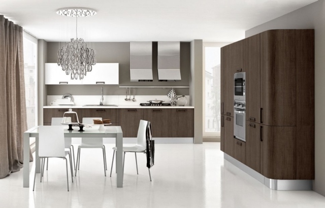 mobilier bucatarie italiana usi dulap-candelabru design-zona de luat masa