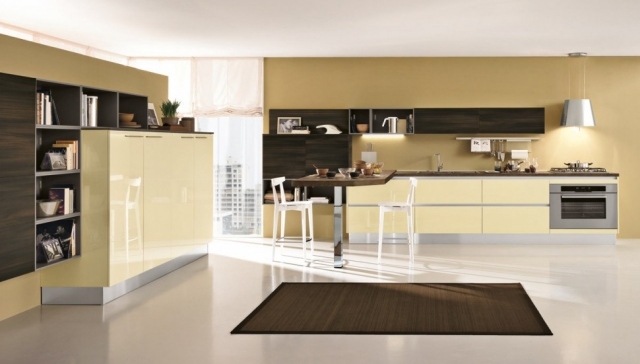 galben nisip culori perete living-bucatarie covor usor de intretinut colombini-casa