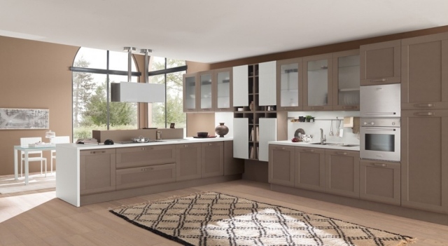 bucatarii moderne din Italia colombini-casa dulapuri din lemn design l-bucatarie