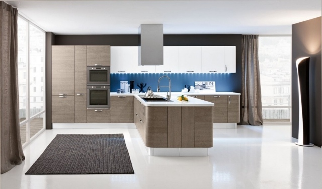 design bucatarie Colombini Casa bucatarie perete spate iluminare accent