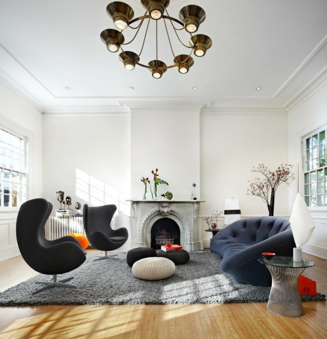 Living interior idei mobilier semineu covor