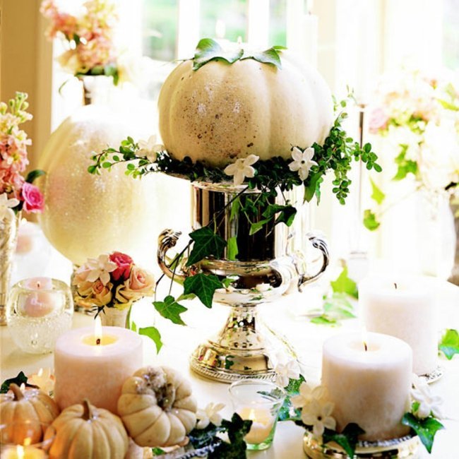 Candele candelabru vintage dovleac toamna Candelabru decorează lumânările toamna