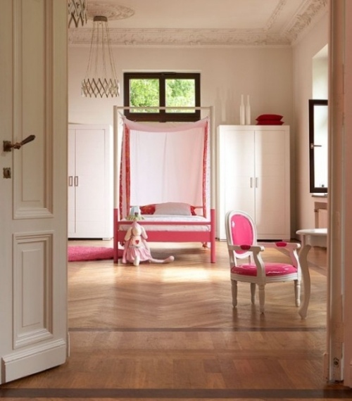 idei de cresa pentru dormitor fete roz