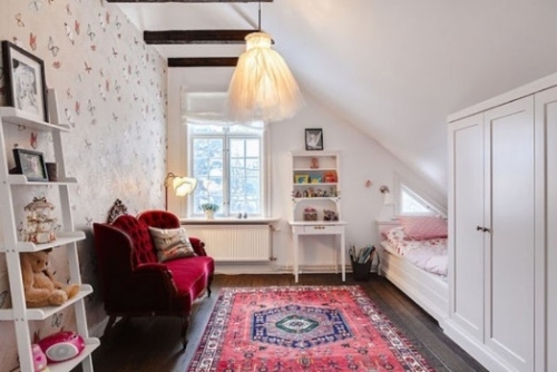 idei de camera pentru camera fetelor dormitor la mansarda