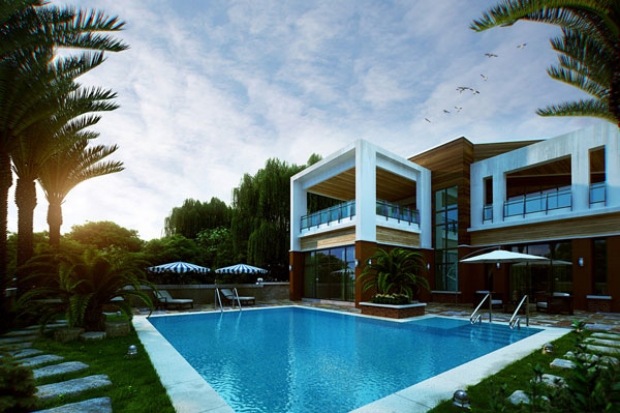 Casă-pe-deal-piscină-în-exterior-Bienvenido-C-Negradas-Jr