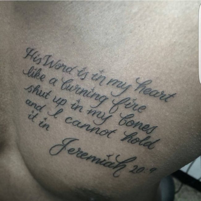 Svetopisemski verz tetovaža