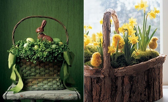 decor tradițional original de Paște - galben verde