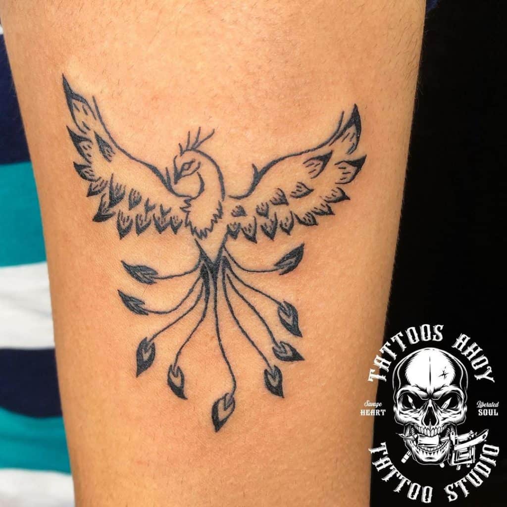 Petit tatouage de phénix