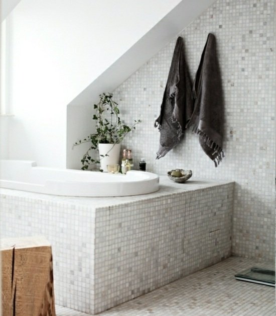 gresie baie gri - design rustic baie gresie-baie-gresie-rustic-baie-design