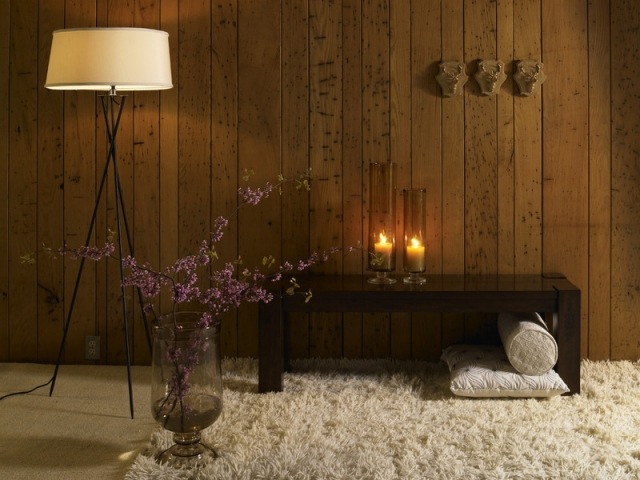covor pufos design mobilier lambriuri din lemn lumânări felinare covoare pufoase, pufoase, amenajând lumânări cu lambriuri din lemn