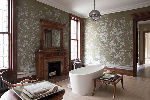 cadă tapet șemineu oval Neuhaus Design Architecture PC