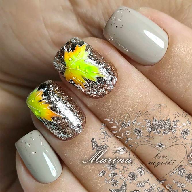 Arte delle unghie autunnali