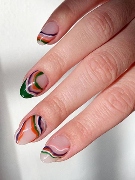 Arte delle unghie autunnali