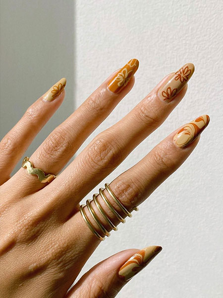 Arte delle unghie autunnali
