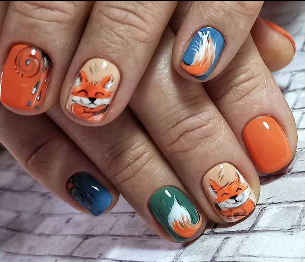 Arte delle unghie autunnali