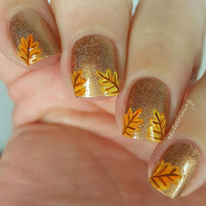 Arte delle unghie autunnali
