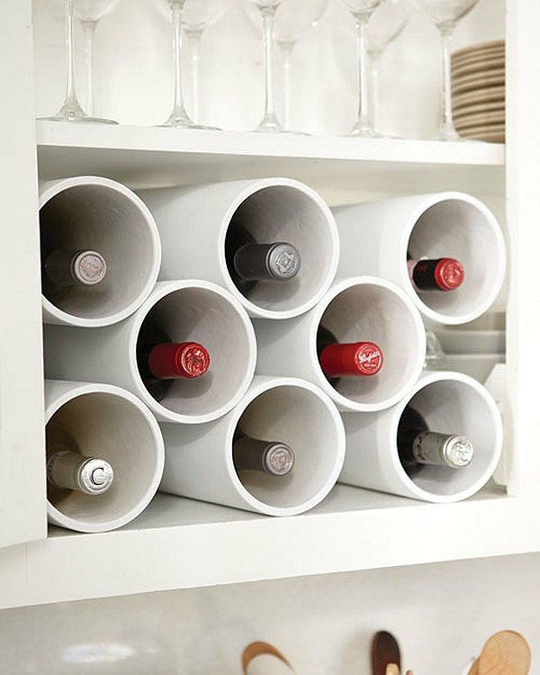 Tevi din PVC pentru rafturi de vin construiți singuri Țevile din PVC îți construiesc propriile idei