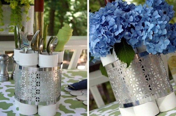 Asigurați-vă vase de decorare pentru masă de grădină faceți idei de decorare pentru masă de grădină din țeavă