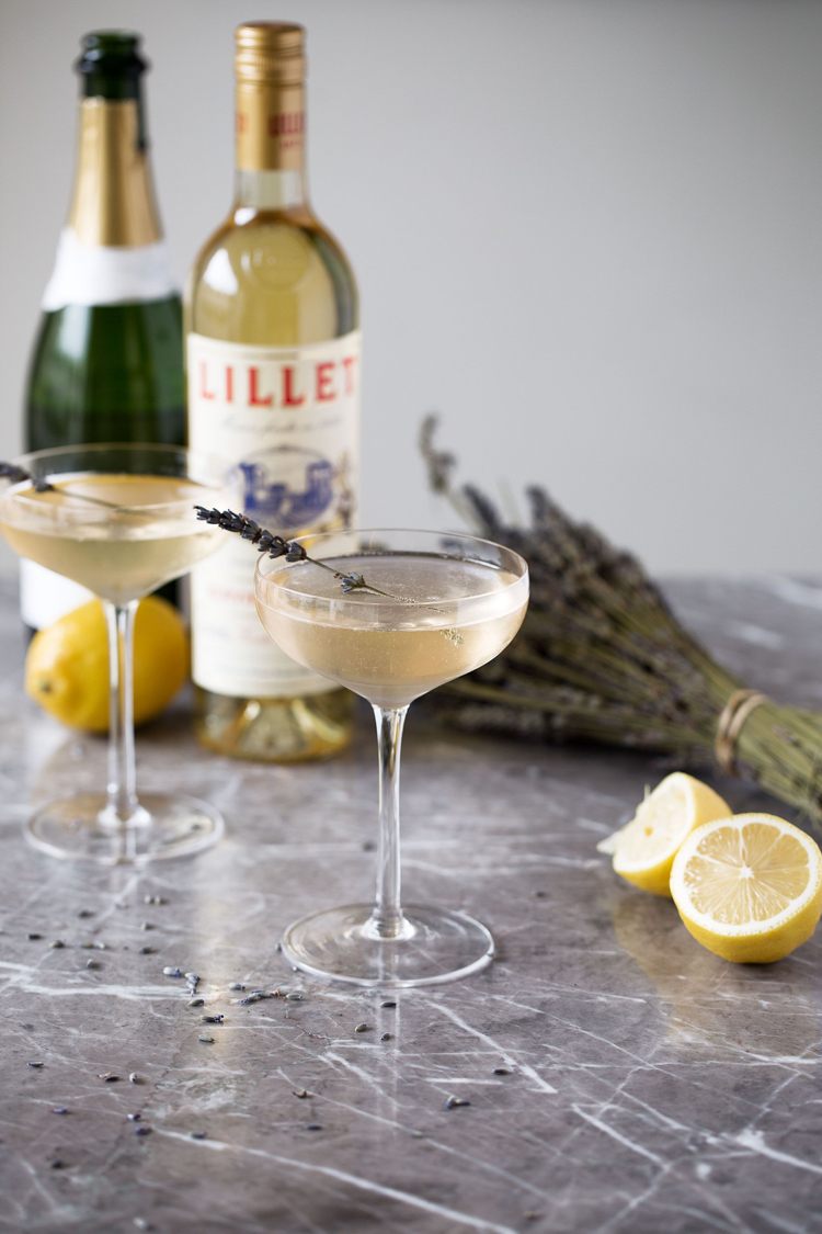 cocktail recipes spring lillet fiz lavender
