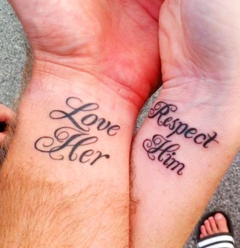 Tatuagens de amor de casal